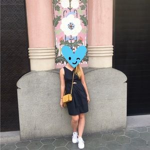 Madewell Black Cutout Dress with Pockets